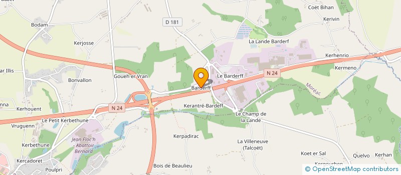 localisation de l'entreprise MONSIEUR VICTOR RODRIGUES DA SILVA  MOREAC