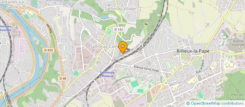 localisation de l'entreprise MONSIEUR VICTOR ROUSSEAUX  SATHONAY-CAMP