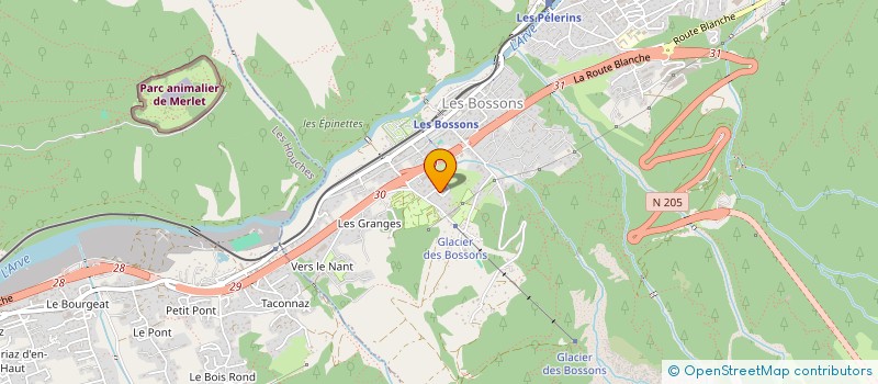 localisation de l'entreprise MONSIEUR VICTOR RUFFET BON CORPS  CHAMONIX-MONT-BLANC