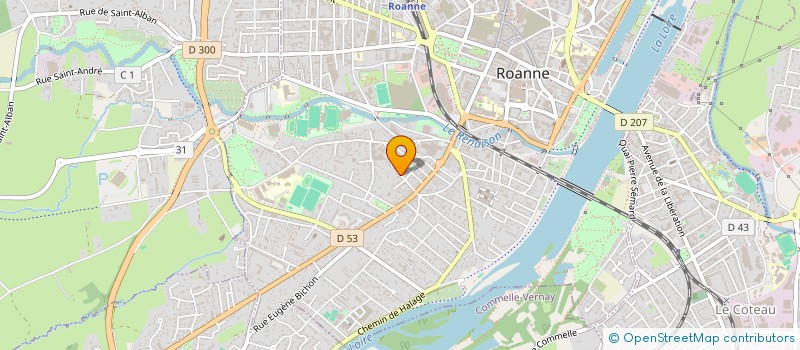 localisation de l'entreprise MONSIEUR VICTOR SIMOES à ROANNE