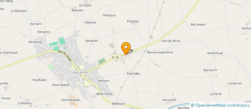 localisation de l'entreprise MONSIEUR VICTORIO CHEVALIER  CLEGUEREC