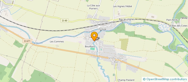 localisation de l'entreprise MONSIEUR VINCENT ARNOULT  VIREY-SOUS-BAR