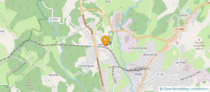 localisation de l'entreprise MONSIEUR VINCENT ATTOU  USSEL