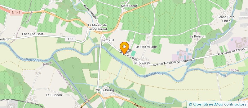 localisation de l'entreprise MONSIEUR VINCENT BABEAU à SAINT-LAURENT-DE-COGNAC