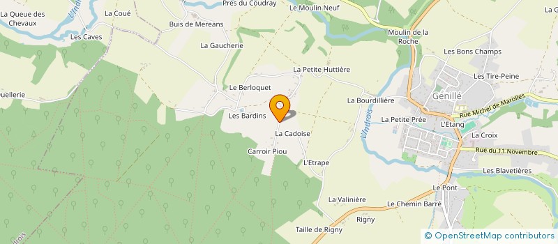 localisation de l'entreprise MONSIEUR VINCENT BARDIEUX  GENILLE