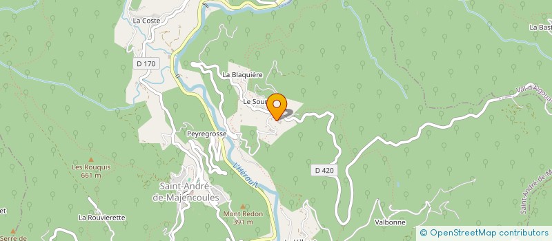 localisation de l'entreprise MONSIEUR VINCENT BERTHEZENE  ST ANDRE DE MAJENCOULES