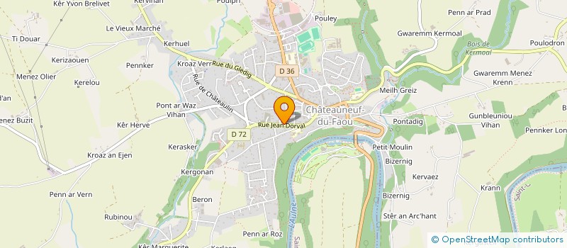 localisation de l'entreprise MONSIEUR VINCENT BOUEDEC  CHATEAUNEUF-DU-FAOU