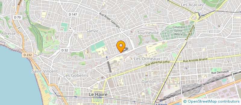 localisation de l'entreprise MONSIEUR VINCENT BOULANGER à LE HAVRE