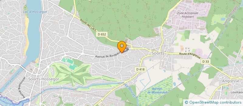 localisation de l'entreprise MONSIEUR VINCENT BOULANGER  SOORTS-HOSSEGOR