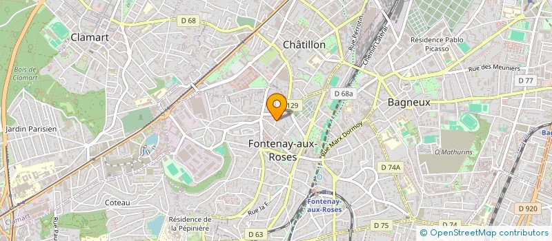 localisation de l'entreprise MONSIEUR VINCENT BOURDEAUX à FONTENAY-AUX-ROSES
