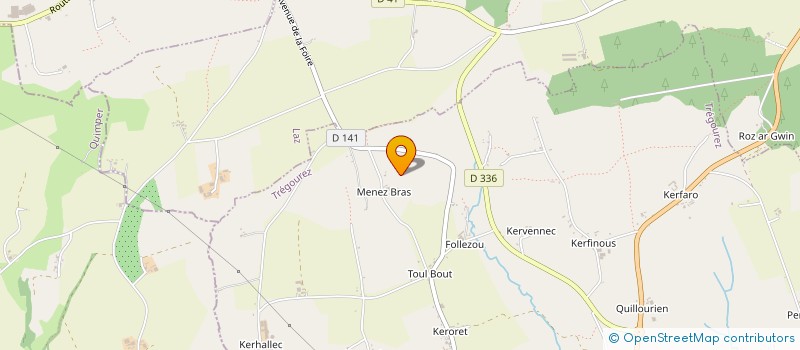 localisation de l'entreprise MONSIEUR VINCENT BOURHIS à TREGOUREZ