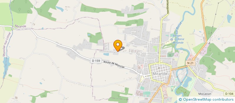 localisation de l'entreprise MONSIEUR VINCENT BOUSSARD  MIRANDE