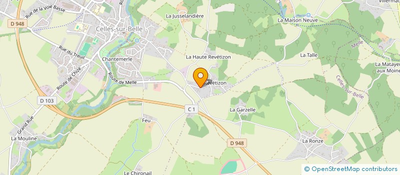 localisation de l'entreprise MONSIEUR VINCENT BURGAUD à CELLES-SUR-BELLE