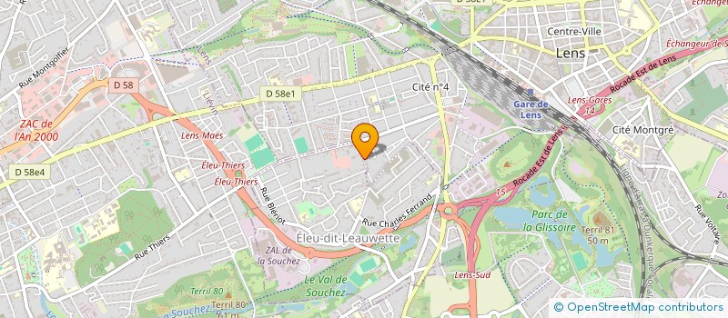 localisation de l'entreprise MONSIEUR VINCENT CARLIER  LENS