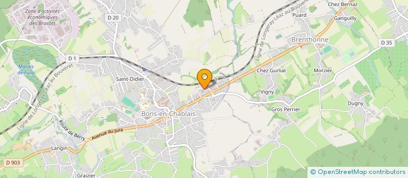 localisation de l'entreprise MONSIEUR VINCENT CARTON  BONS-EN-CHABLAIS