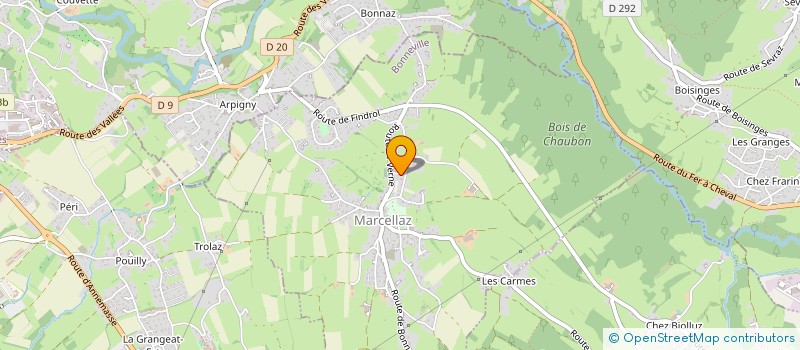 localisation de l'entreprise MONSIEUR VINCENT CHAPPAZ  MARCELLAZ