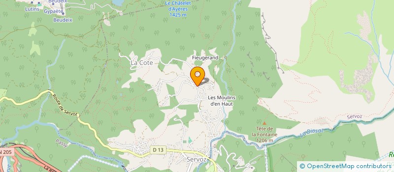 localisation de l'entreprise MONSIEUR VINCENT CHARRIERE  SERVOZ