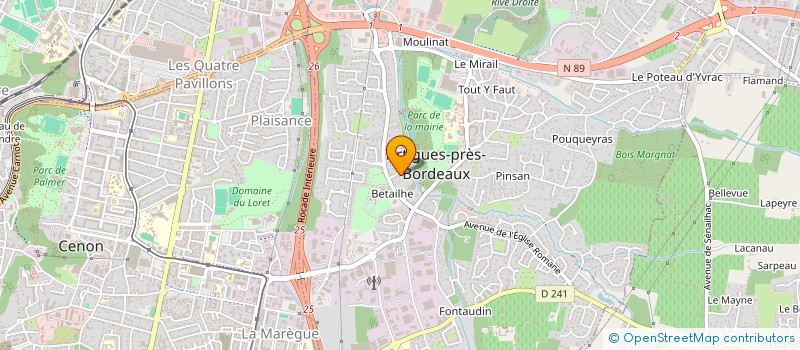 localisation de l'entreprise MONSIEUR VINCENT CHEOUX-ESLOURINE  ARTIGUES-PRES-BORDEAUX