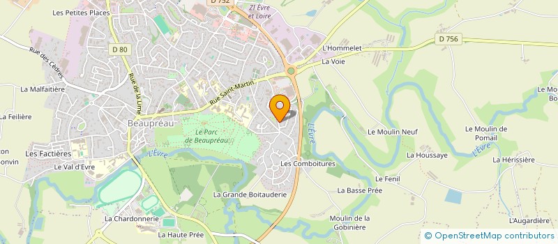 localisation de l'entreprise MONSIEUR VINCENT CHEVALLIER  BEAUPREAU-EN-MAUGES