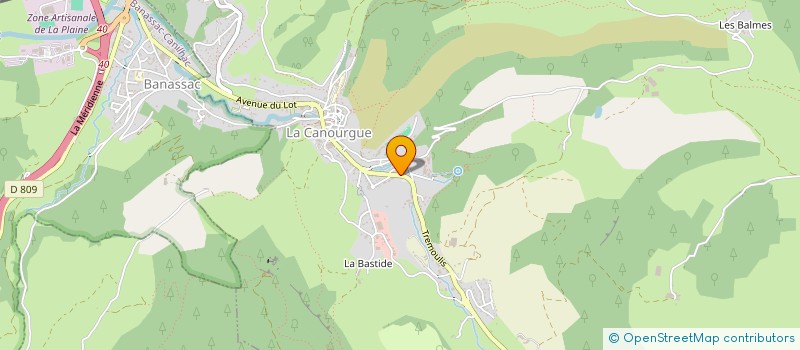 localisation de l'entreprise MONSIEUR VINCENT CLAVEL  LA CANOURGUE