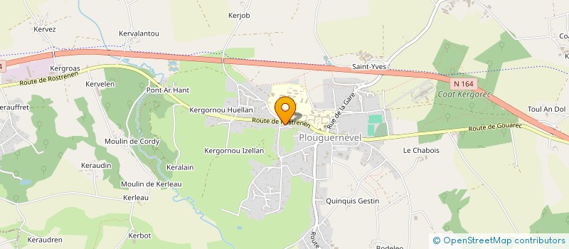 localisation de l'entreprise MONSIEUR VINCENT COETMEUR  ROSTRENEN