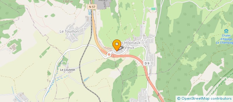 localisation de l'entreprise MONSIEUR VINCENT D'HOUTAUD  LES HOPITAUX-VIEUX