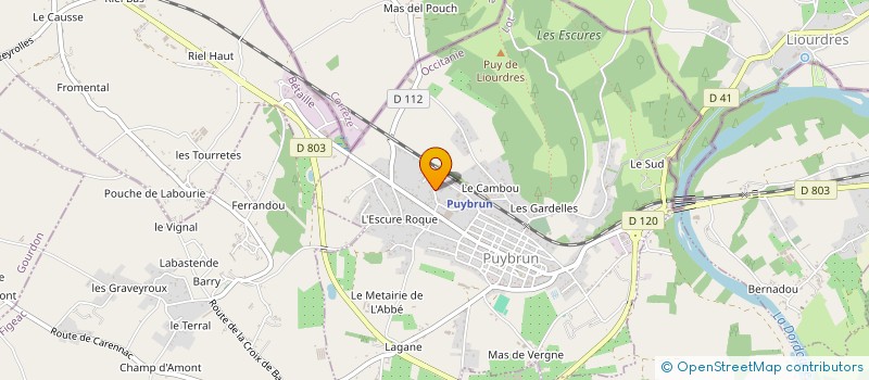 localisation de l'entreprise MONSIEUR VINCENT DANIS  PUYBRUN