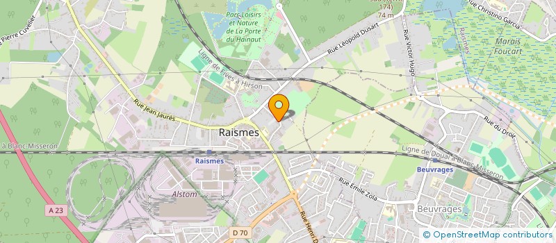 localisation de l'entreprise MONSIEUR VINCENT DELCORTE  RAISMES