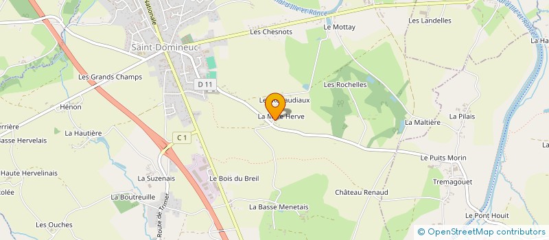 localisation de l'entreprise MONSIEUR VINCENT DERRIEN  SAINT-DOMINEUC