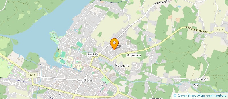 localisation de l'entreprise MONSIEUR VINCENT DUBERTRAND  SOUSTONS