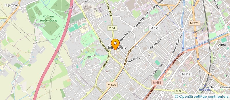 localisation de l'entreprise MONSIEUR VINCENT DUJARDIN  MOUVAUX