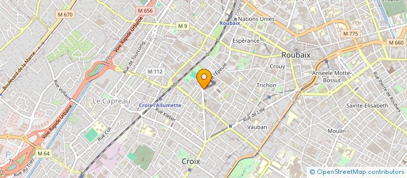 localisation de l'entreprise MONSIEUR VINCENT DUMEZ  ROUBAIX