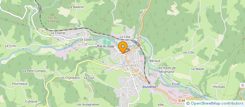 localisation de l'entreprise MONSIEUR VINCENT DUPUY à DUNIERES