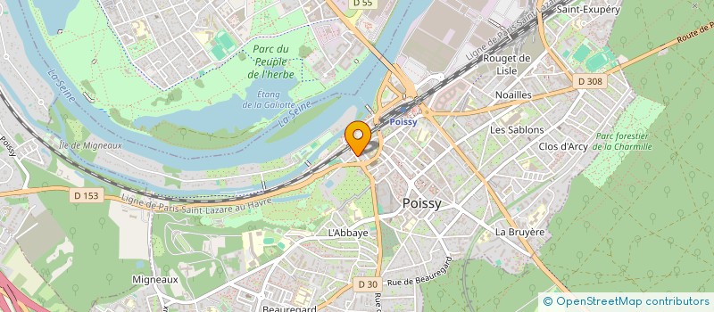 localisation de l'entreprise MONSIEUR VINCENT EVRAT  POISSY