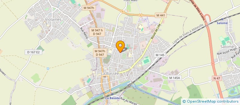 localisation de l'entreprise MONSIEUR VINCENT FONTAINE  LA BASSEE