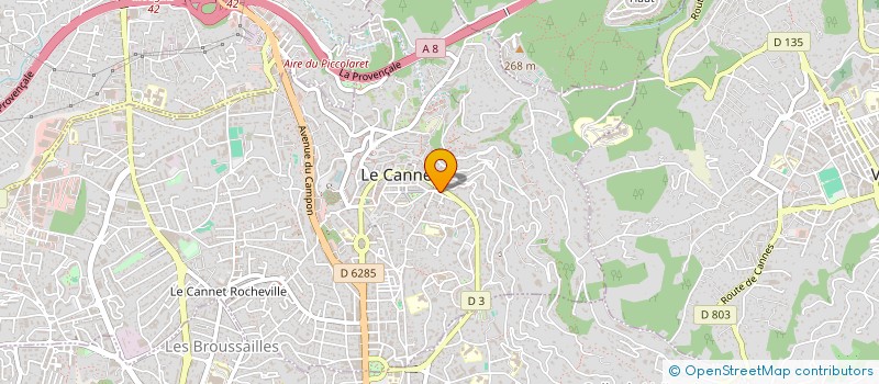 localisation de l'entreprise MONSIEUR VINCENT FONTANA à LE CANNET