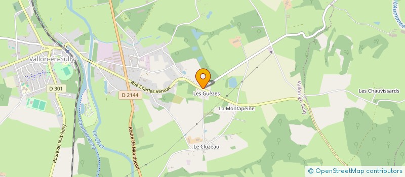 localisation de l'entreprise MONSIEUR VINCENT FOUCAT  VALLON-EN-SULLY