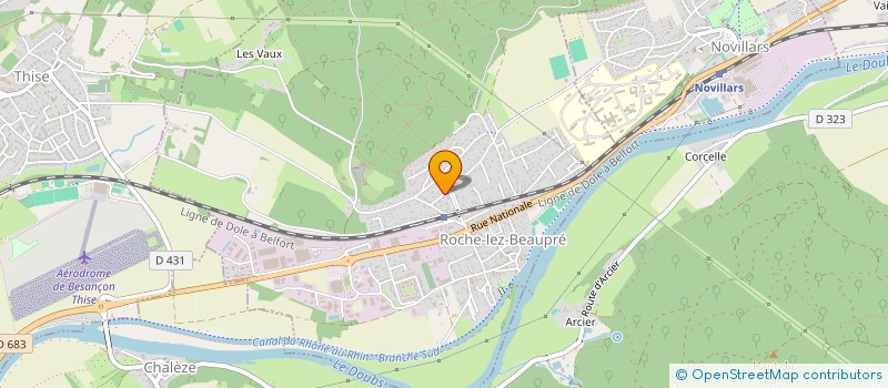 localisation de l'entreprise MONSIEUR VINCENT FUSIER  ROCHE-LEZ-BEAUPRE