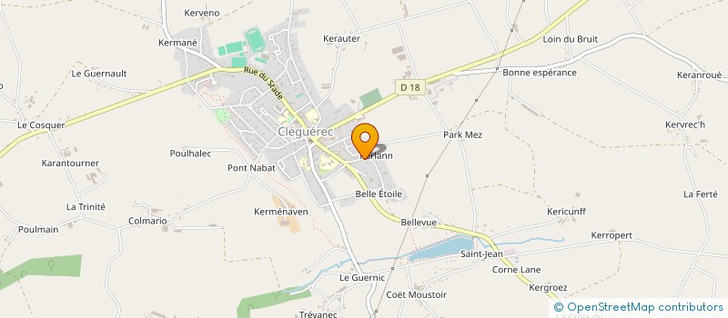 localisation de l'entreprise MONSIEUR VINCENT GAQUERE  CLEGUEREC