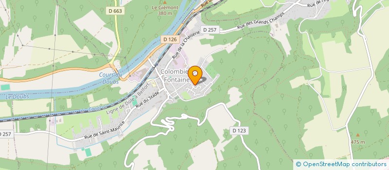 localisation de l'entreprise MONSIEUR VINCENT GUILLOT  COLOMBIER-FONTAINE