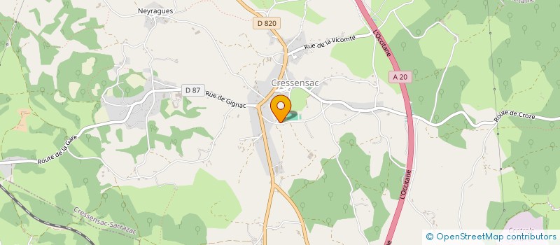localisation de l'entreprise MONSIEUR VINCENT GUIONIE  CRESSENSAC-SARRAZAC