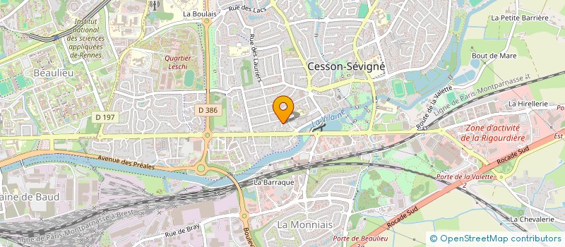 localisation de l'entreprise MONSIEUR VINCENT GUYOT D'ASNIERES DE SALINS  CESSON-SEVIGNE