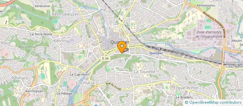 localisation de l'entreprise MONSIEUR VINCENT HAMON  QUIMPER