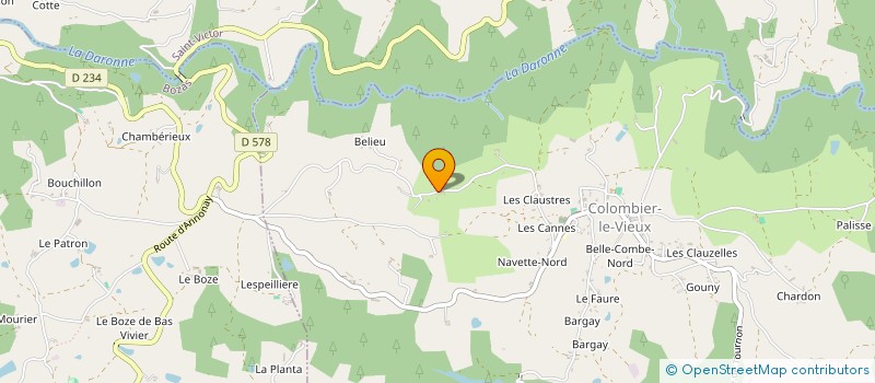 localisation de l'entreprise MONSIEUR VINCENT HERY  COLOMBIER-LE-VIEUX