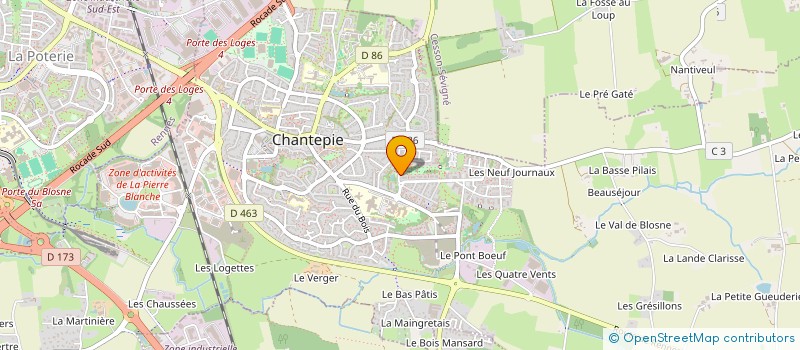 localisation de l'entreprise MONSIEUR VINCENT HUBERT  CHANTEPIE