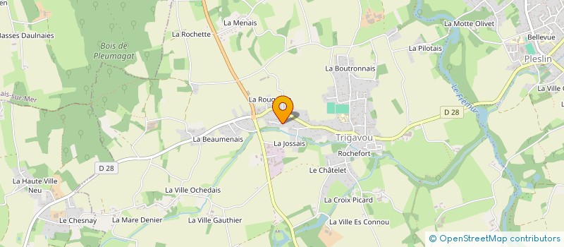 localisation de l'entreprise MONSIEUR VINCENT HUET  PLESLIN-TRIGAVOU