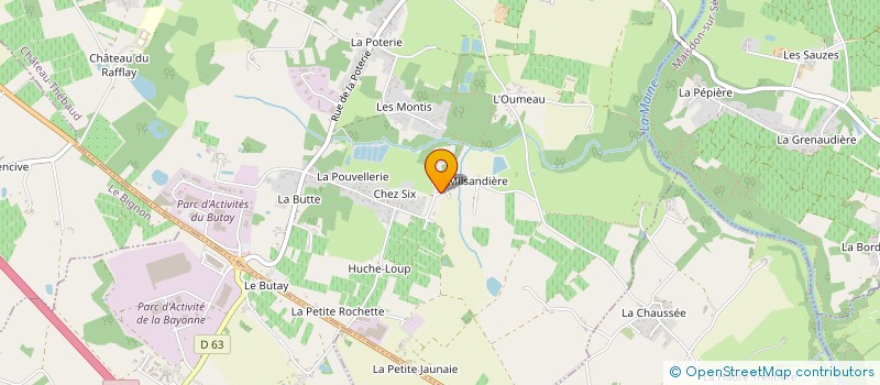 localisation de l'entreprise MONSIEUR VINCENT JEAN MARIE LANDREAU  CHATEAU-THEBAUD