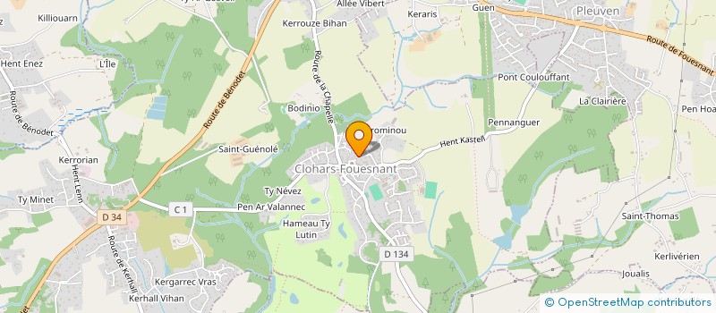 localisation de l'entreprise MONSIEUR VINCENT JEZEQUEL  CLOHARS-FOUESNANT