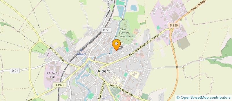 localisation de l'entreprise MONSIEUR VINCENT JOURDOIS  ALBERT