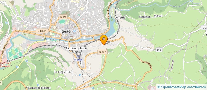 localisation de l'entreprise MONSIEUR VINCENT LABBE  FIGEAC